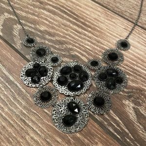 Statement necklace, measures approx. 19” with adjustable loops